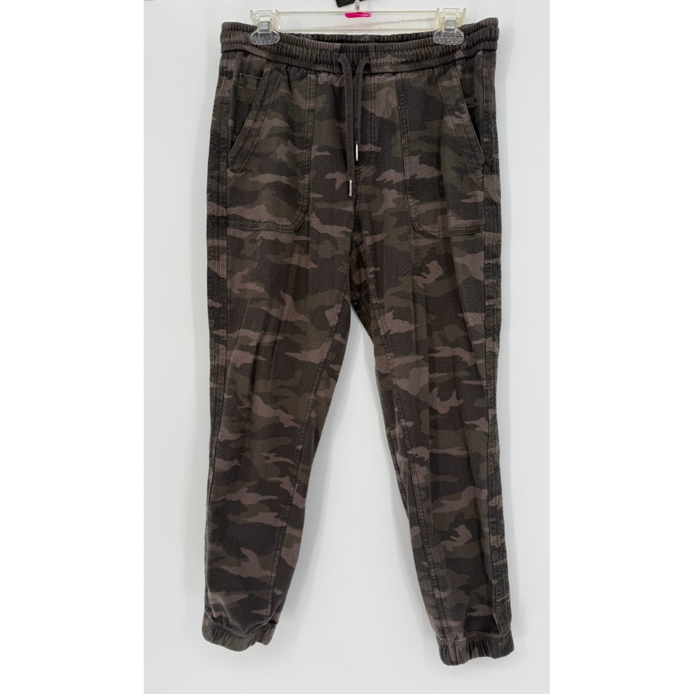 Athleta Farallon Camo Jogger Pants Green Stretch Lounge Sweatpants Women's 8